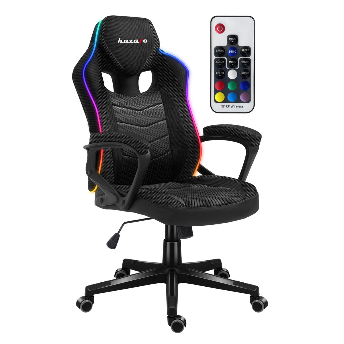 Huzaro Force 2.5 RGB LED Carbon Mesh Gaming-Stuhl