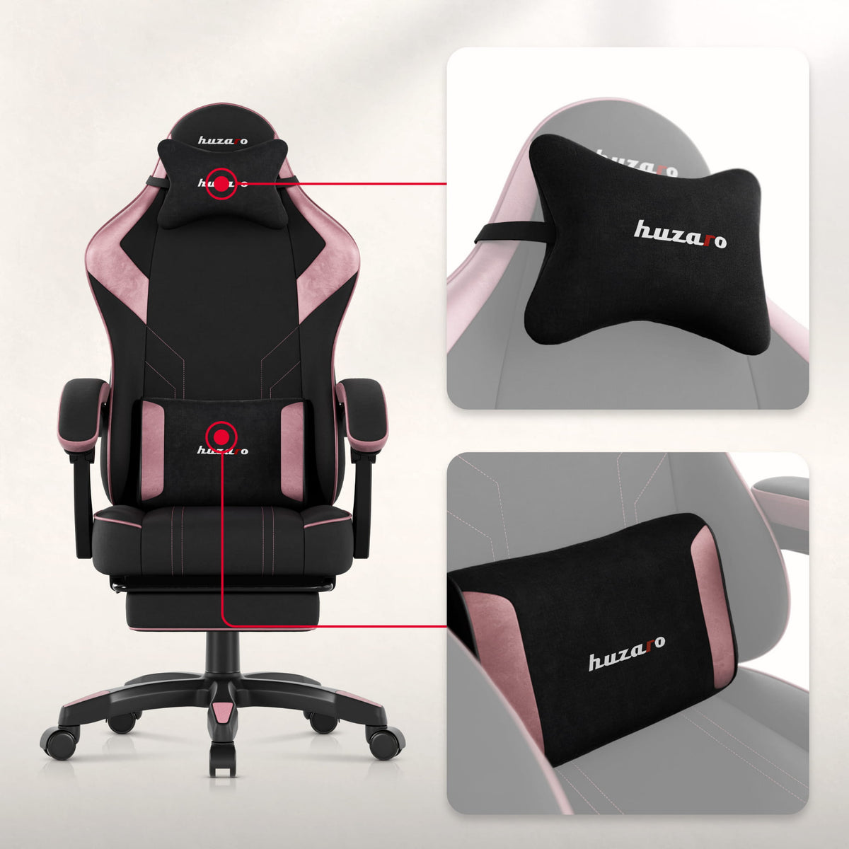 Huzaro Force 3.7 Pink Gaming Stuhl