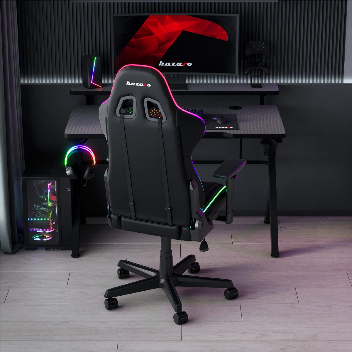 Huzaro Hero 5.0 Gaming-Schreibtisch Schwarz