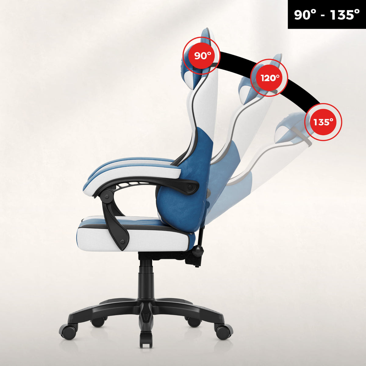 Huzaro Force 2.7 Gaming-Stuhl aus blauem Samt 