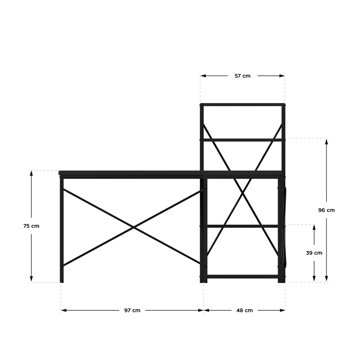 Mark Adler Leader 5.9 Eckschreibtisch Schwarz