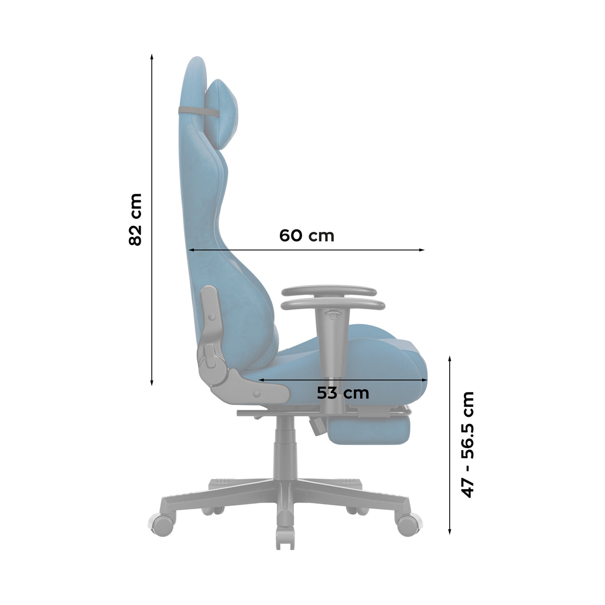 Huzaro Force 5.7 Blauer Gaming-Stuhl