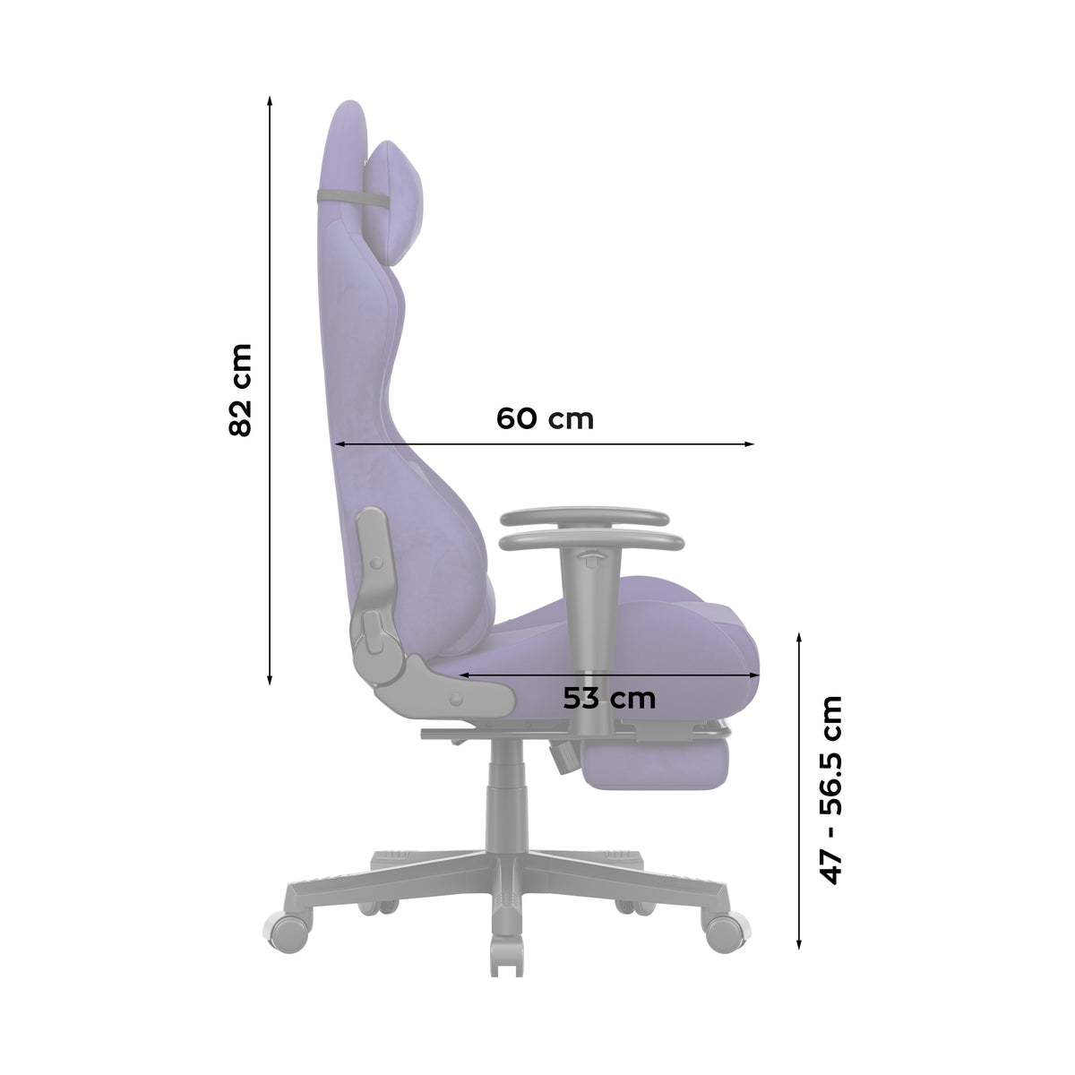 Huzaro Force 5.7 Lila Gaming-Stuhl