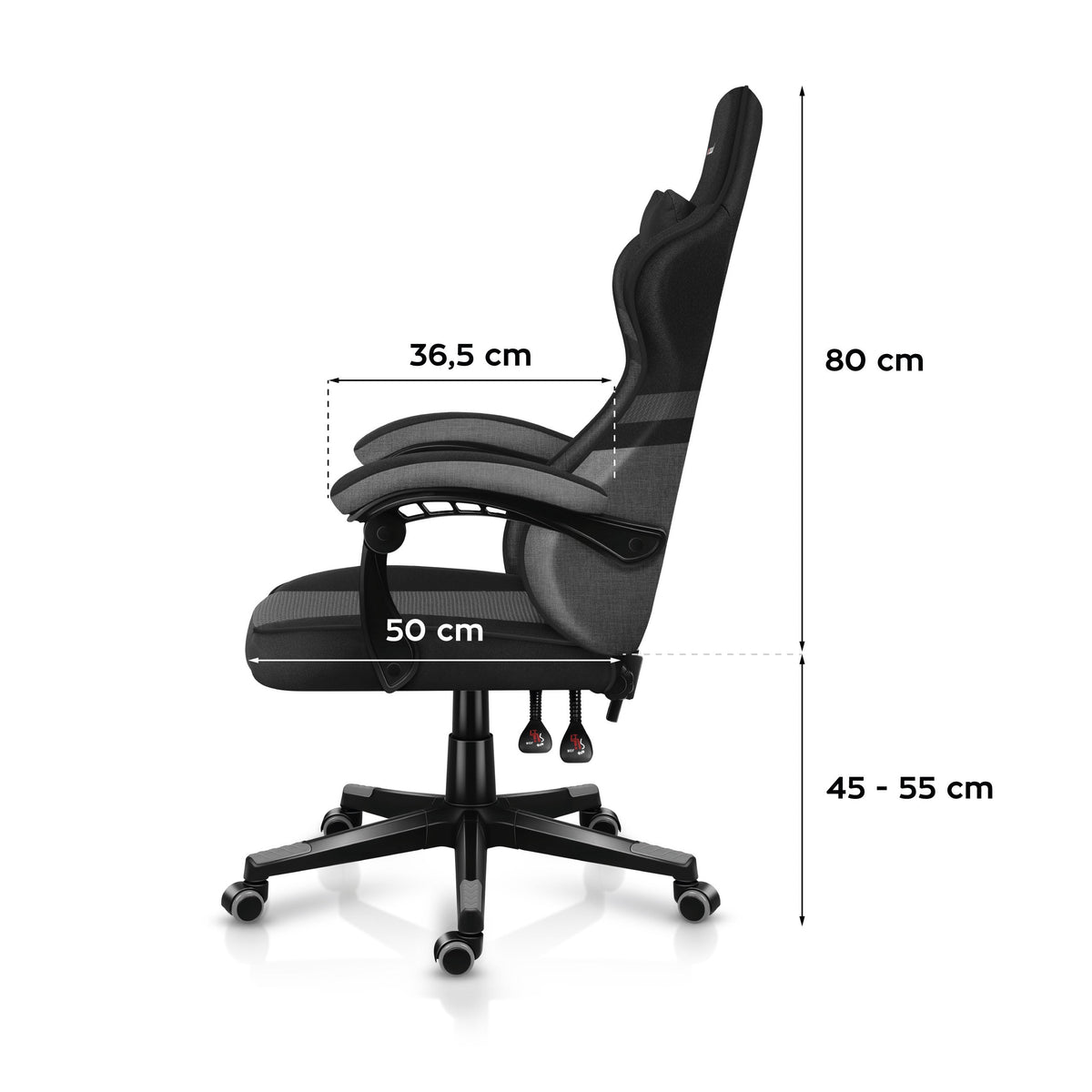 HUZARO FORCE 4.4 Grau Mesh Gaming-Stuhl