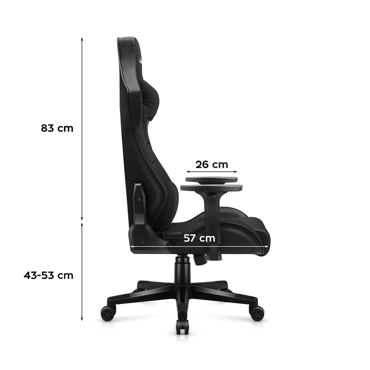 HUZARO FORCE 7.6 Gaming-Stuhl Schwarz