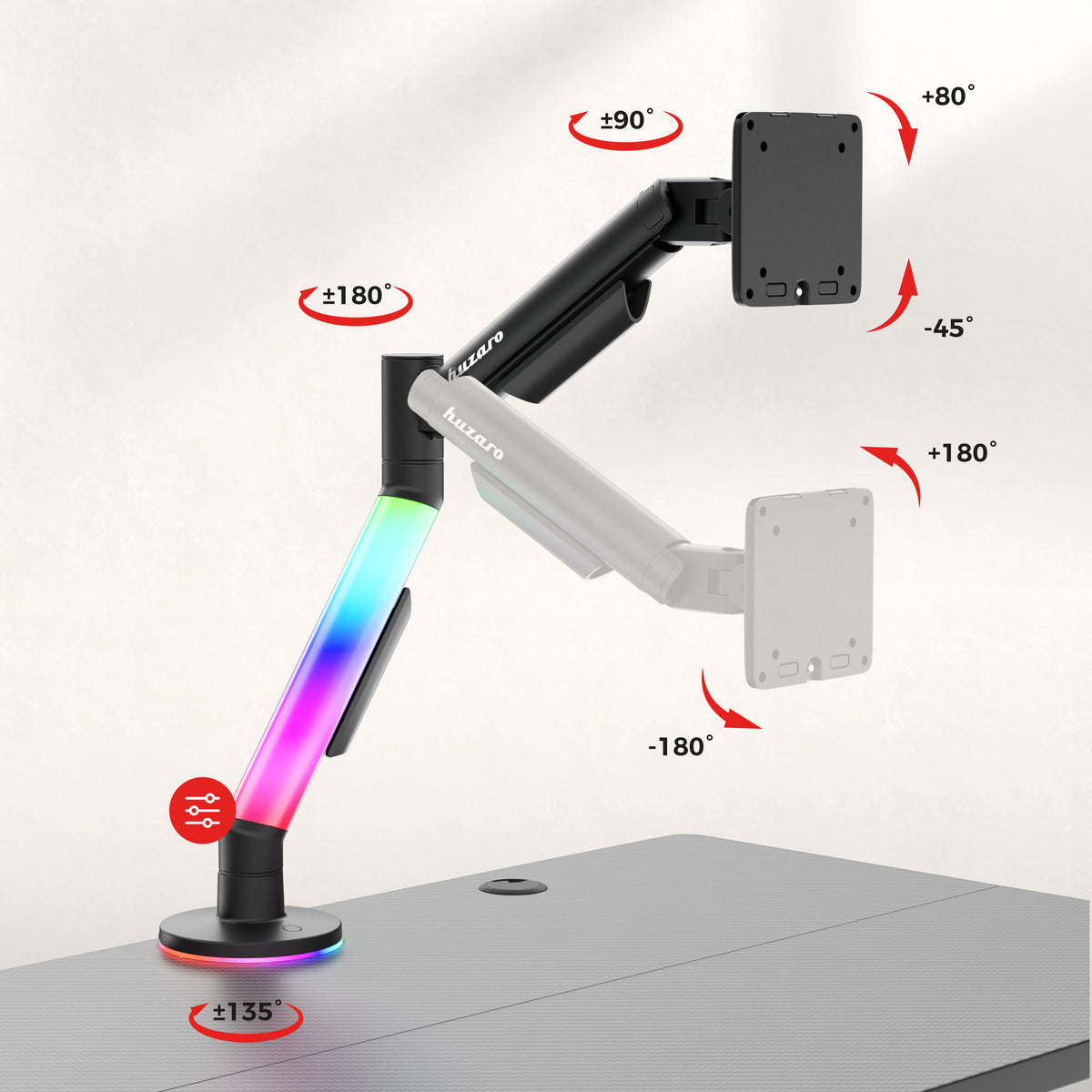 Verstellbare Monitorhalterung Huzaro Motion 1.6