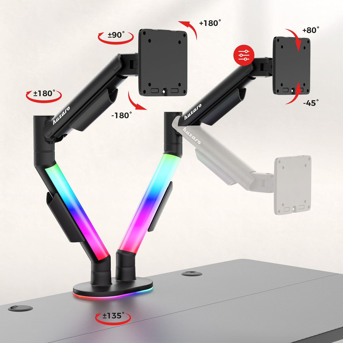 Tischhalterung für 2 Monitore Huzaro Motion 2.6 RGB