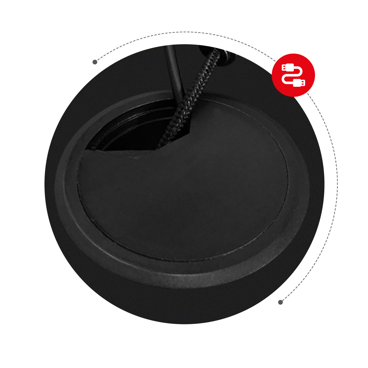 Zwei Einlässe für Kabel
