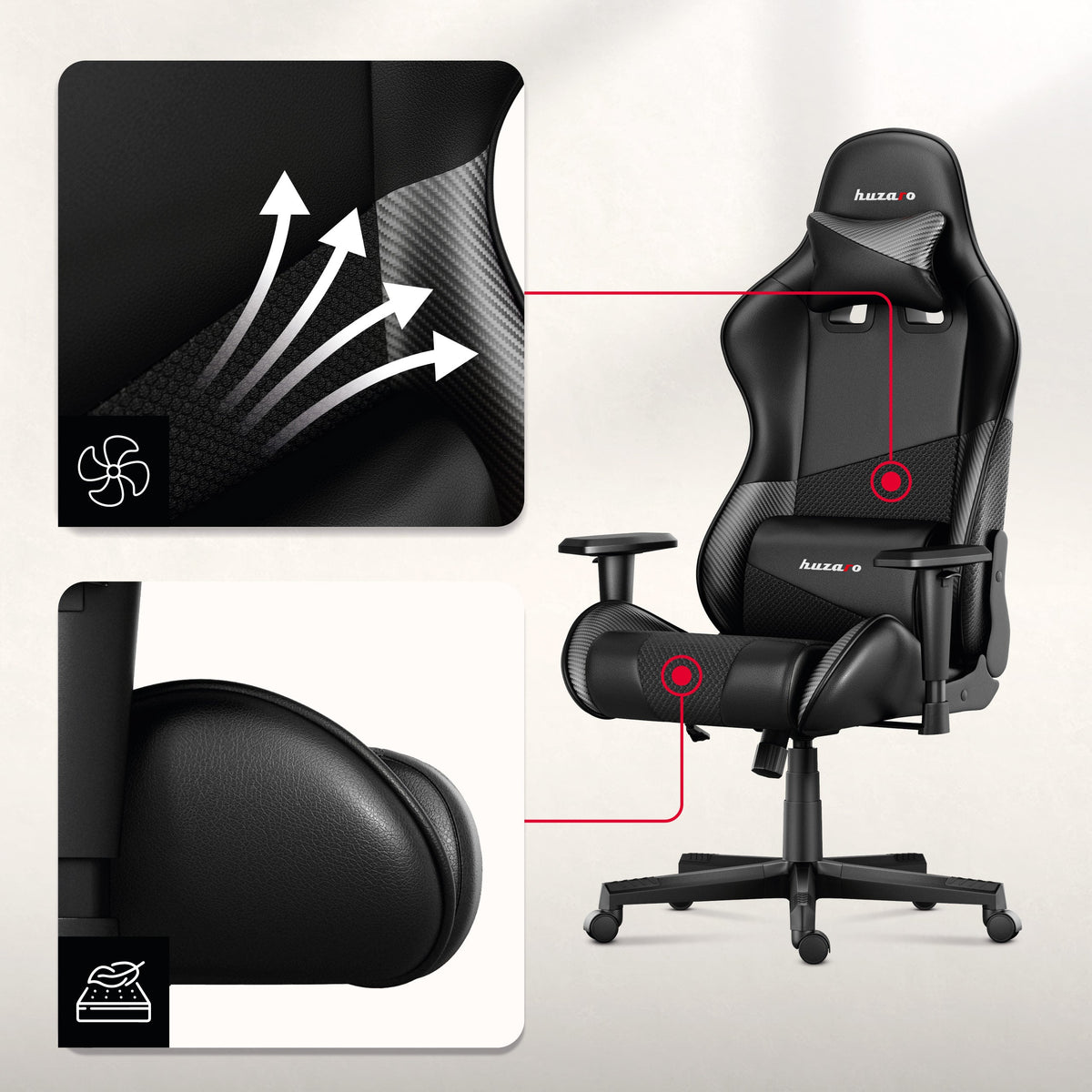 Material Gaming-Stühle mit AIR-Technologie.