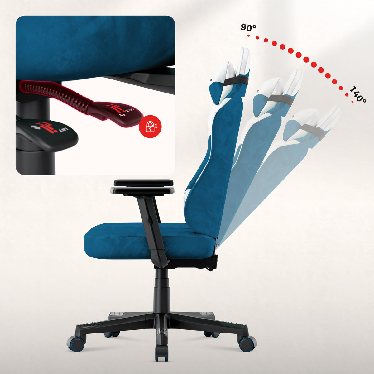Gaming-Stuhl für Teenager Huzaro Ranger 5.7 Blau