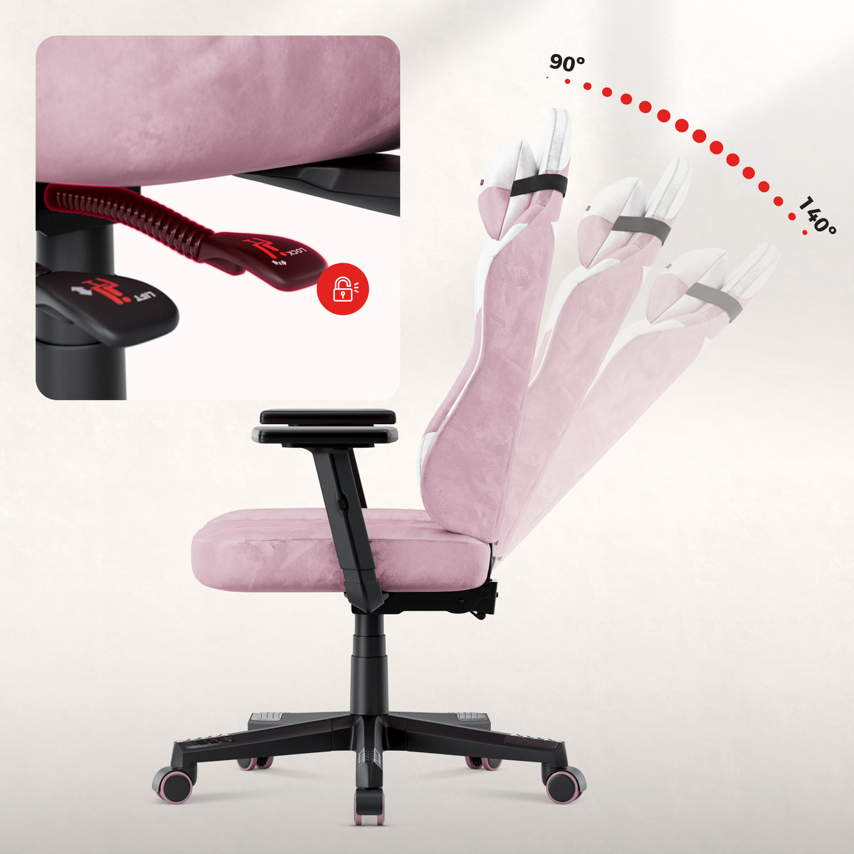 Gaming-Stuhl für Teenager Huzaro Ranger 5.7 Lila