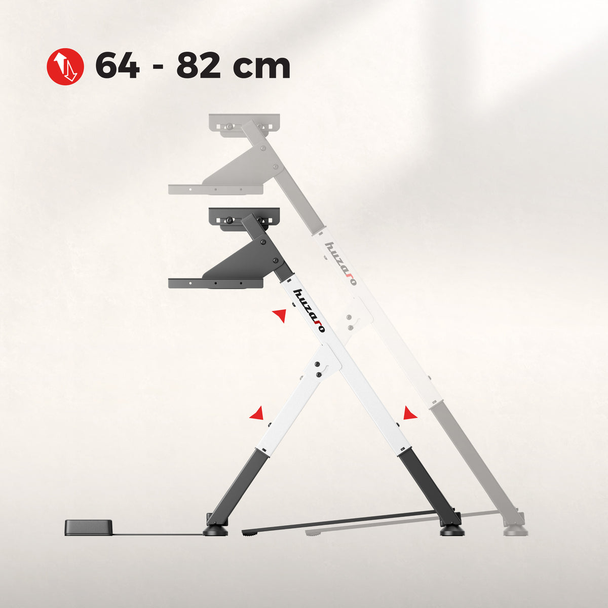 Klappbares Sim-Racing-Gestell Huzaro Speed 2.5 White
