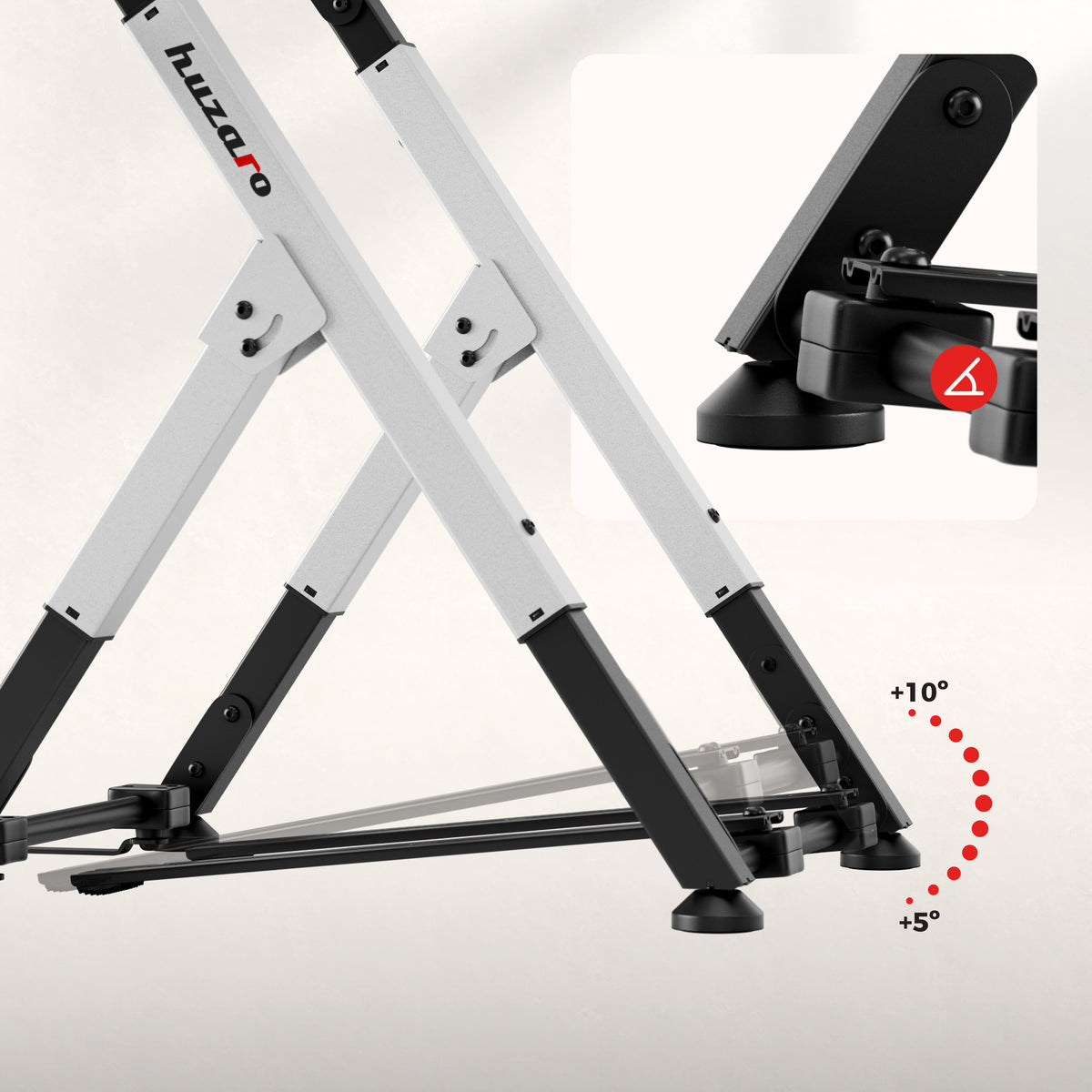 Klappbares Sim-Racing-Gestell Huzaro Speed 2.5 White